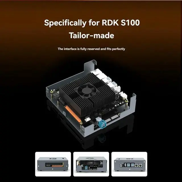 Alt view image 7 of 7 - For D-Robotics RDK S100 Aluminum Alloy Shell Passive Cooling Supports Install Camera For RDK S100 Development Board