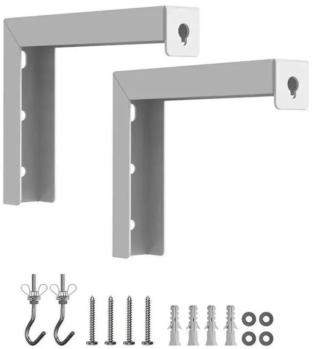 Alt view image 3 of 4 - 4Pcs Projector Curtain Hanger Projector Screen L-Bracket Mounting Hanger Holder Adjustable Extension Mount Stand