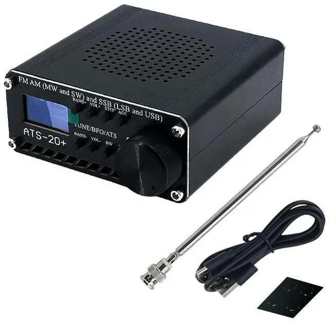 Alt view image 7 of 7 - Upgraded ATS-20+ Si4732 Full-Band Radio Receiver FM AM (MW SW) And SSB (LSB USB) DSP SDR Receiver With Antenna