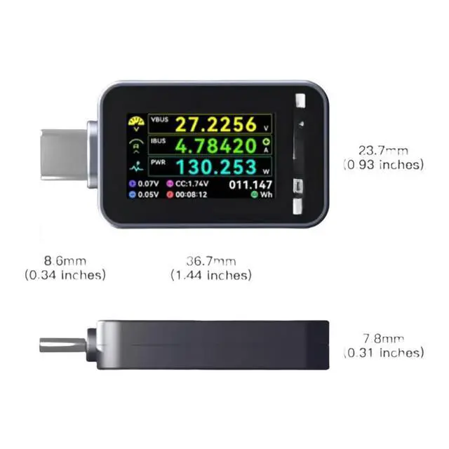 Alt view image 4 of 6 - 240W Voltage And Current Charging Power Detection Instrument Current Tester For Test Measurement Tool Accessory In Stock