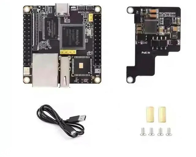 Alt view image 7 of 7 - For Luckfox Nova Development Board RK3308B With POE Module Onboard EMMC-8GB 512MB DDR3 Codec Audio Decoder VAD Module