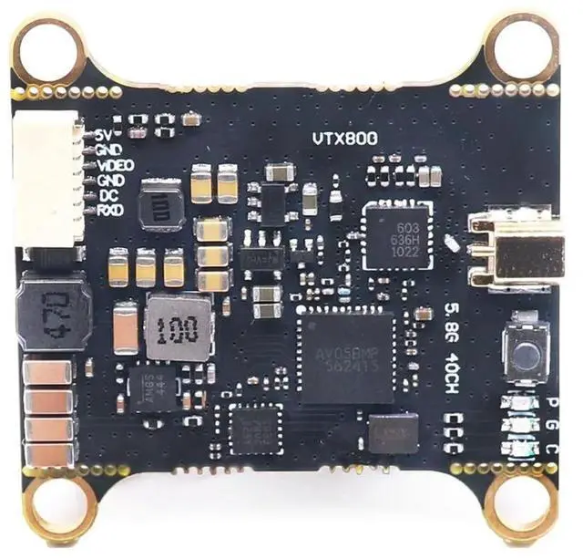 Alt view image 6 of 6 - For Long Range FPV Drone Compatible B-CUBE 5.8G VTX 800Mw 48CH Input Voltage Video Transmitter Power For RC Airplane