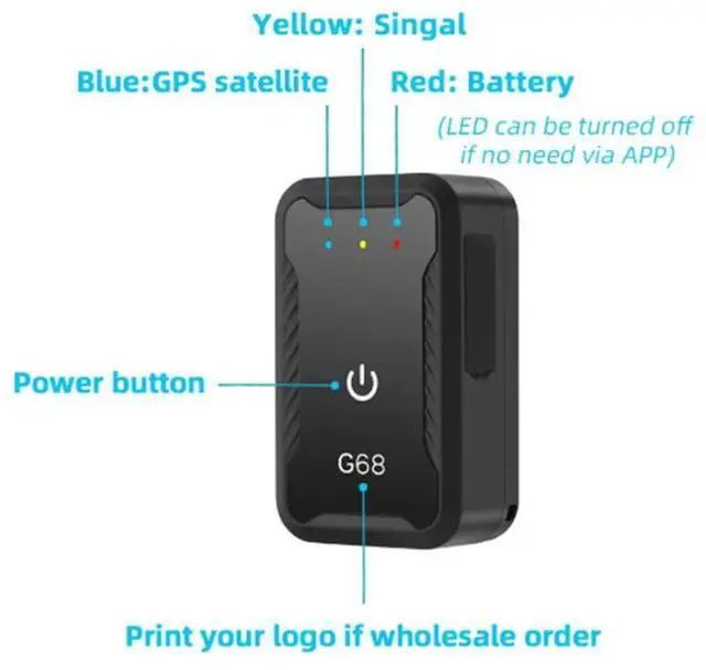 Main image of G68 Mini 4G GPS Tracker USB Type C Charging Anti-Lost Real-Time Tracking Free Mobile APP For Kids Elderly Bicycle Assets