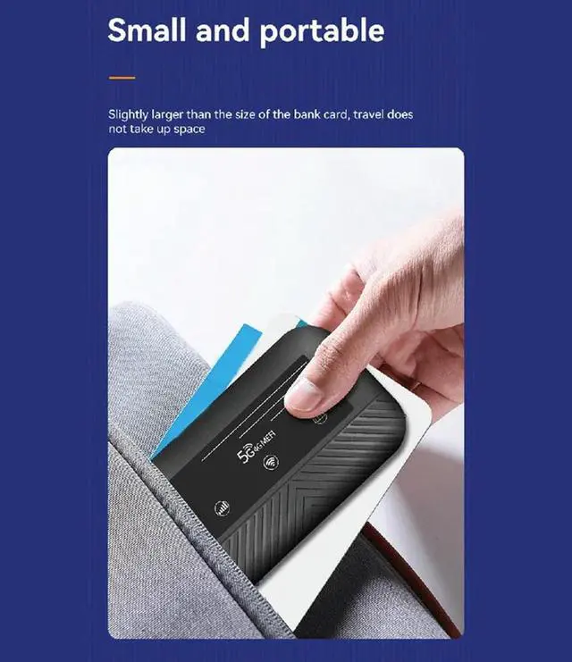 Alt view image 6 of 7 - 1 Piece 4G Mifi Router Car Mobile Wireless Hotspot With Sim Card Slot 3000Mah Pocket