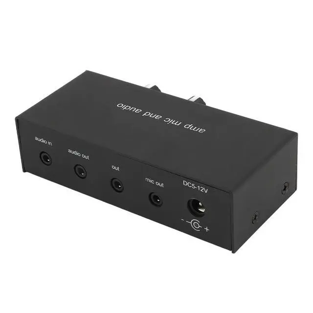 Alt view image 2 of 6 - Audio Mixer Stereo Preamp Low Noise Amplifier 3.5mm 6.5mm Dual Input Condenser Dynamic Mic Interface 5.5x2.1MM DC for Cell Phone