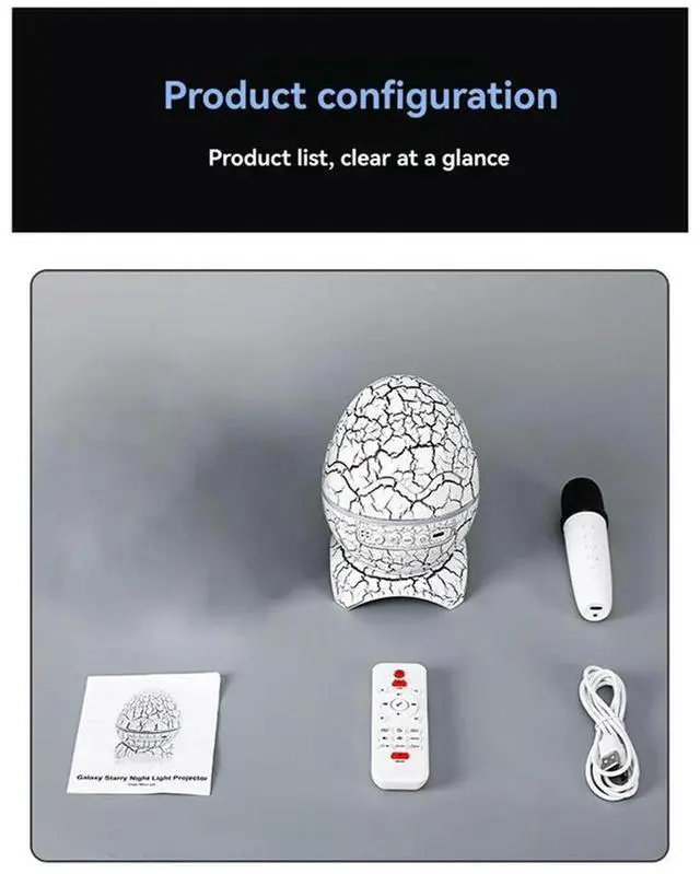 Alt view image 3 of 6 - Home Karaoke Bluetooth Speaker Microphone Outdoor Camping KTV Bedroom Atmosphere Light Projection Lamp