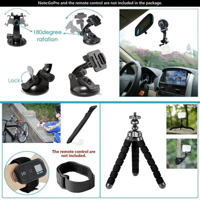 Alt view image 2 of 6 - 50 In 1 Action Camera Accessory Kit Waterproof Case Tripod For Gopro Hero9 8 Max Action Osmo Sport Accessories