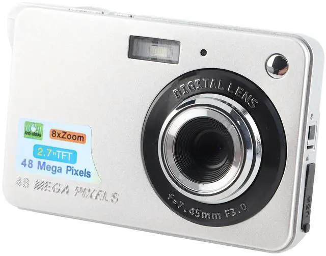 Alt view image 2 of 6 - Digital Camera for Teens 48MP HD 2.7 Inch TFT Screen 8X Zoom Autofocus Anti Shake Pocket Compact Camera for Travel Photography