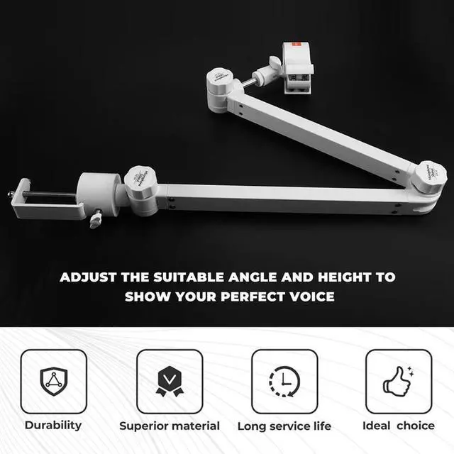 Alt view image 2 of 6 - Adjustable Microphone Arm Boom Suspension Mount With Desk Clamp For Studio Recording And Stage Performances