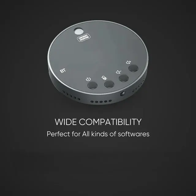 Alt view image 3 of 6 - Desktop Conference Speakerphone BT Microphone 360° Omnidirectional Condenser Plug And Play PC Computer Mic With Speaker