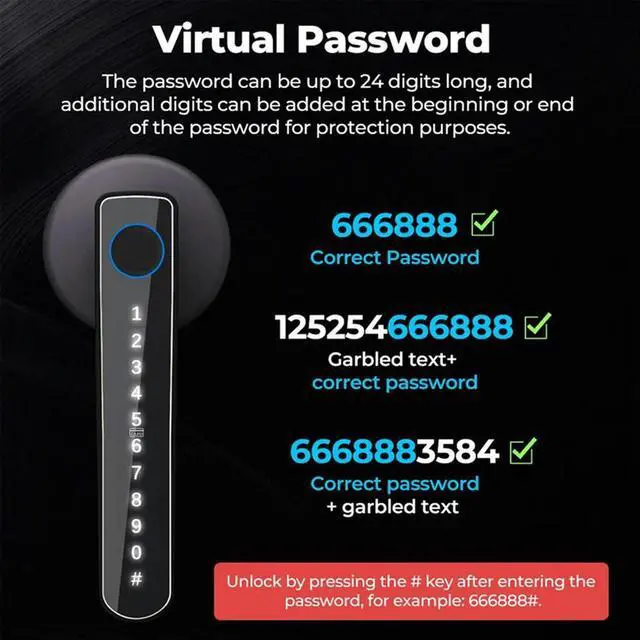 Alt view image 5 of 7 - Door Knob Fingerprint Door Lock Bluetooth Door Lock Biometric Keyless Entry Door Lock With Handle