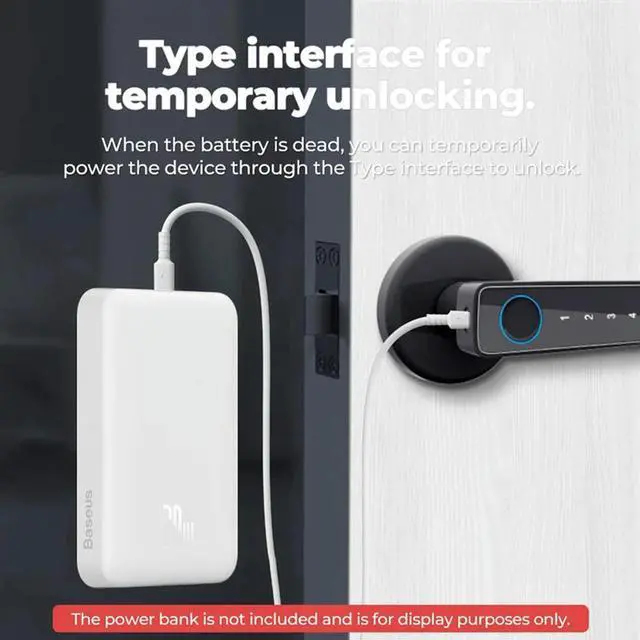 Alt view image 7 of 7 - Door Knob Fingerprint Door Lock Bluetooth Door Lock Biometric Keyless Entry Door Lock With Handle