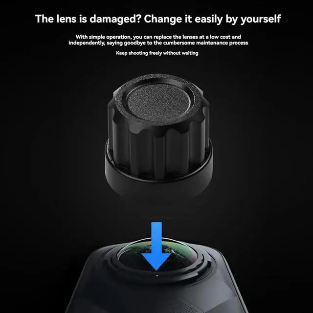 Alt view image 3 of 6 - For X5 Action Camera Removable Lens Kit- 2PCS DIY Repair Lenses Camera Accessories For Enhanced Photography