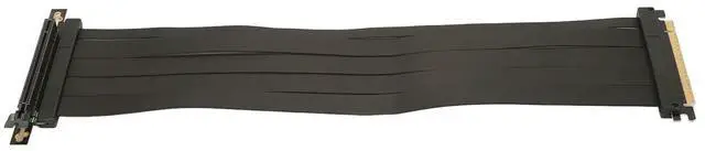 Alt view image 2 of 6 - PCIE 4.0 X16 Riser Cable High Speed Flexible Shielding 90 Degree Connector GPU Card Extension Cable for RTX4090 RX6950XT 15.8in