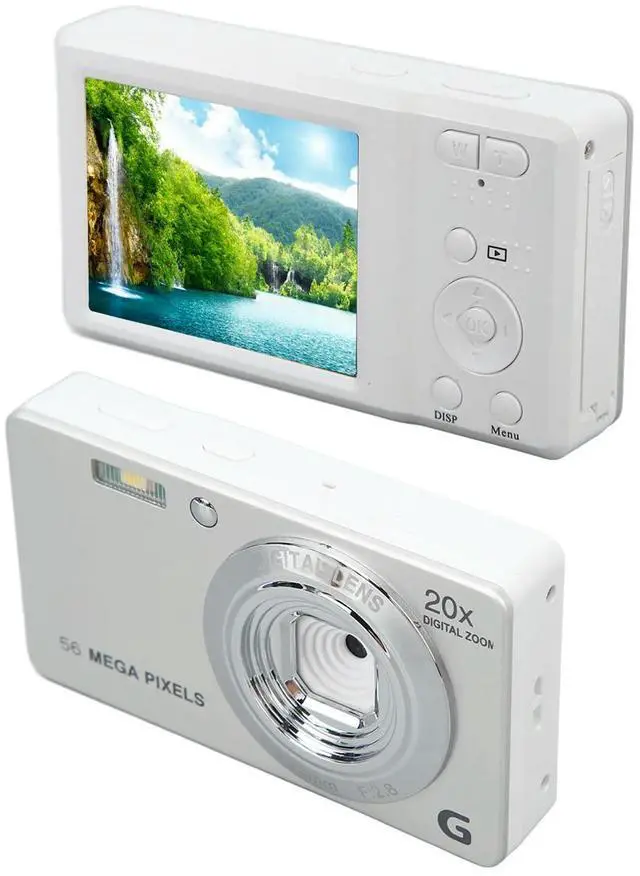 Alt view image 2 of 6 - Premium 56MP 4K HD 20X Digital Zoom Autofocus Portable Digital Camera 2.7inch Display Durable Lightweight Easy Operate Small Cam