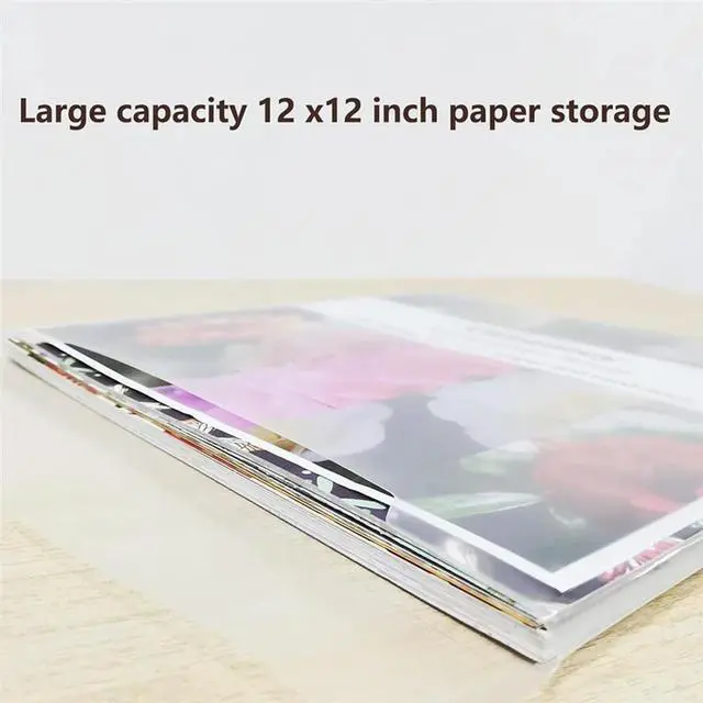 Alt view image 3 of 3 - 32Pcs Transparent Scrapbook Organizer Envelopes Pockets Sleeves For Storing 12X12inch With 60 Pcs el Stickers