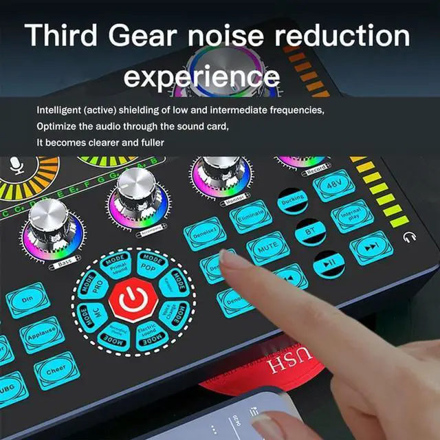 Alt view image 3 of 6 - Audio Sound Card Professional Live Sound Card Professional Live Broadcast Equipment Supports Multi-Platform Live Singing