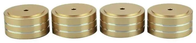 Alt view image 3 of 6 - 16Pcs 40X20mm Aluminum HIFI AMP Speaker Isolation Stand Turntable DAC Feet Pad (Gold)
