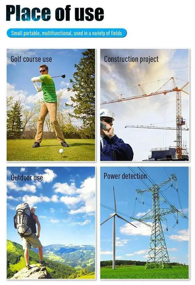 Alt view image 5 of 6 - Multifunctional Golf Laser Rangefinder 600M Rechargeable Laser Distance Meter With Flagpole Lock And Slope Compensation