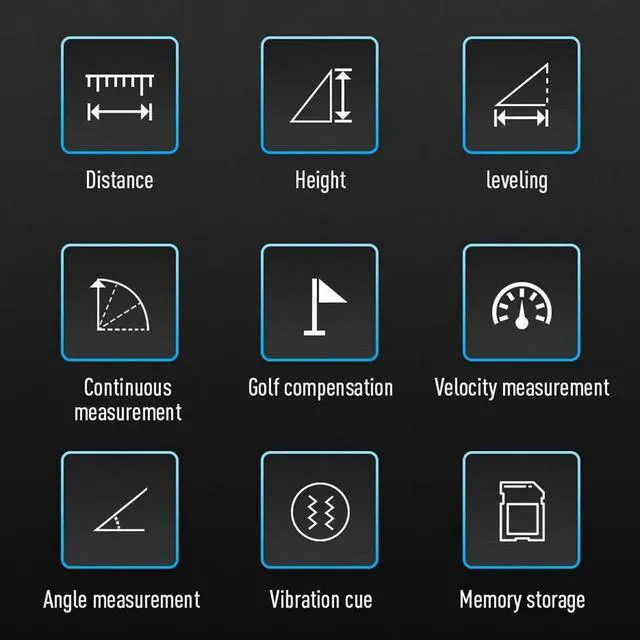 Alt view image 6 of 6 - Multifunctional Golf Laser Rangefinder 600M Rechargeable Laser Distance Meter With Flagpole Lock And Slope Compensation