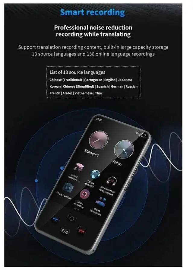 Main image of Language Translator Device Offline Translator 138 Language Chatgpt Voice Photo Group Translation Simultaneous Interpretatio