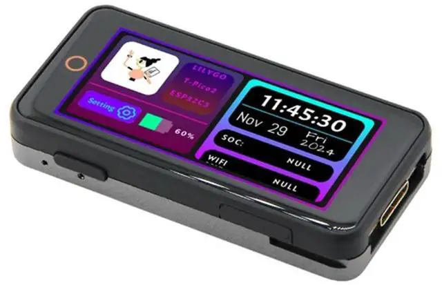 Alt view image 3 of 6 - T-Pico-2350 RP2350 & ESP32-C6 Development Board 2.33 Inch LCD Touch Display HD Video Interface XL9535 Expander