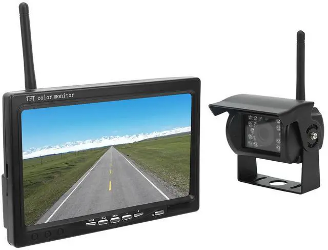 Alt view image 3 of 6 - Vehicle Backup Camera System Rear View Camera 7in Display Monitor IR Night Vision IP68 Water Proof Kit for Bus Truck Trailer RV