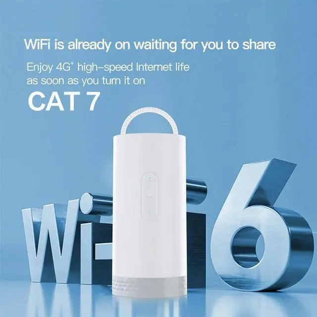 Alt view image 2 of 3 - 6 Ai Router 4G+ CPE LTE Cat7 Modem SIM Indoor Wireless Router With RGB Global Bands EU-PLUG