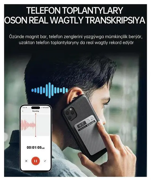 Alt view image 2 of 6 - AI GPT-4 Voice Recorder AI Transcription Summarization For Meetings, Lectures, And Calls- Supports 152 Languages