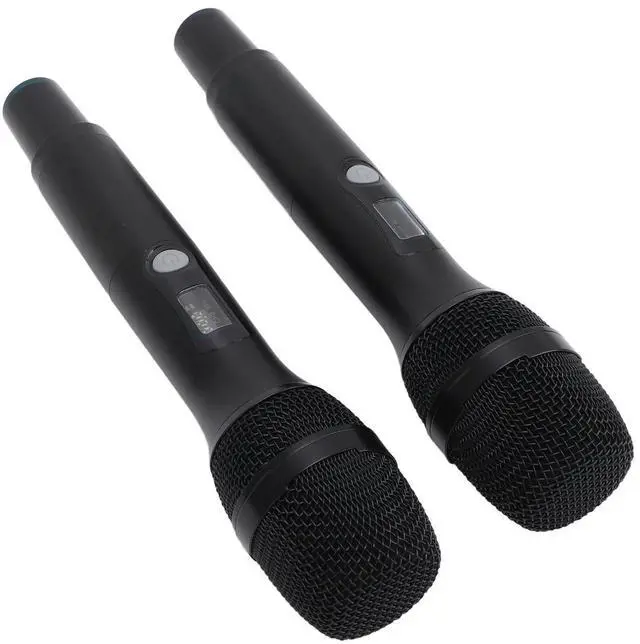 Alt view image 2 of 6 - Premium Dual Wireless Microphone UHF Dynamic DSP Handheld Cordless Dynamic Microphone with Rechargeable Receiver for KTV Singing