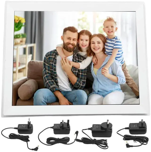 Main image of Digital Picture Frame 15 Inch HD Touch Screen 32GB Auto Rotate Wall Mountable Photo Frame with APP for Photo Video