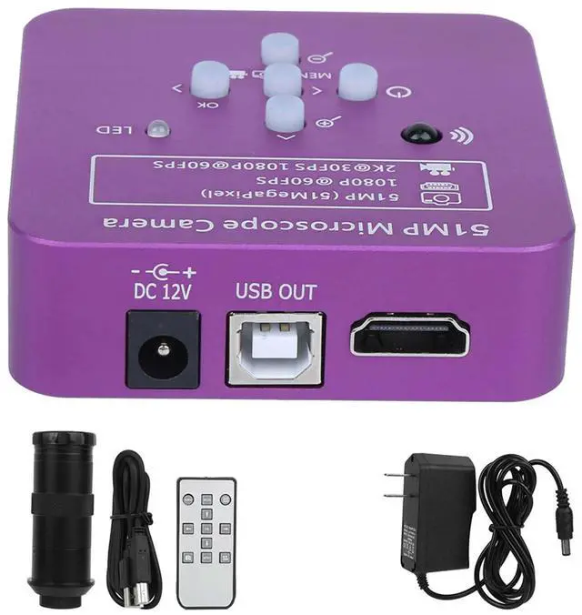 Alt view image 5 of 6 - Industrial HD HighSpeed Electronic Digital Video Camera High Definition Microscope Camera C Mount Lens Screen Webcam Recorder