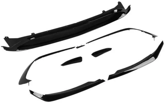 Alt view image 6 of 6 - Premium Gloss Black Front Bumper Canards Aero Splitter Lip Kit Replacement for MercedesBenz AClass W176 AMGLine A45 20152018