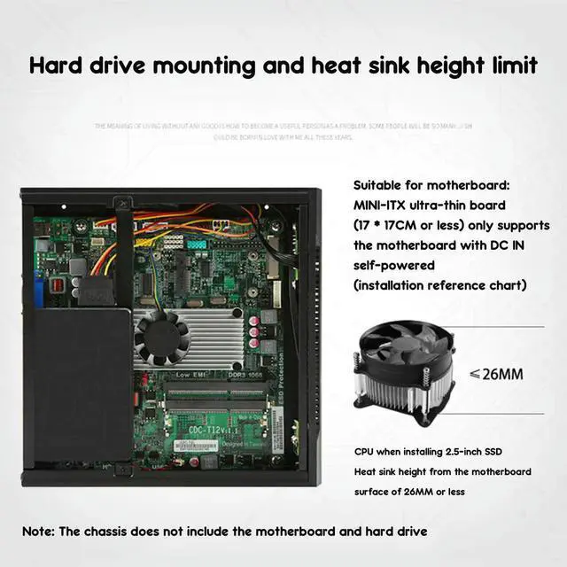 Alt view image 2 of 4 - TX06 Desktop Mini ITX Case Mini Game Computer Chassis HTPC Chassis For MINI-ITX Ultra-Thin Motherboard-N33R