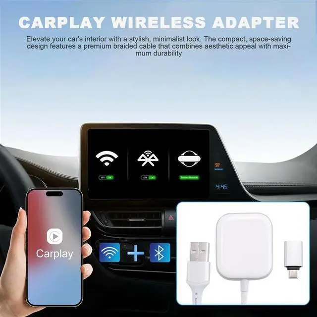 Alt view image 4 of 4 - Wireless Carplay Adapter Upgrade Wired Carplay To Wireless, Dongle Designed For Carplay And Android Auto-N33R