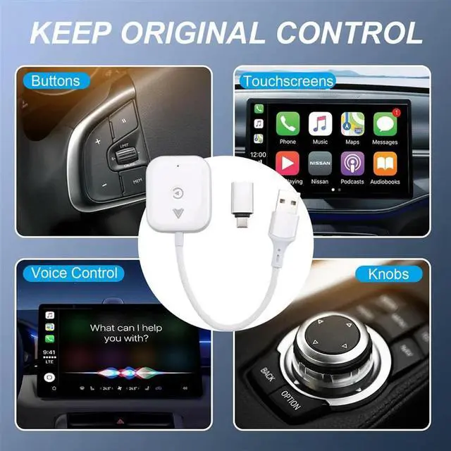 Alt view image 3 of 4 - Wireless Carplay Adapter Upgrade Wired Carplay To Wireless, Dongle Designed For Carplay And Android Auto-N33R