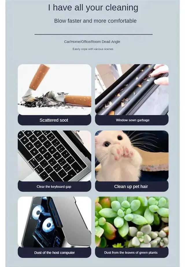 Alt view image 4 of 4 - Handheld Vacuum Cleaner Portable High Power Vacuum Cleaner Car Home Dual Purpose Wired Dust Catcher Pet Hair-N33R