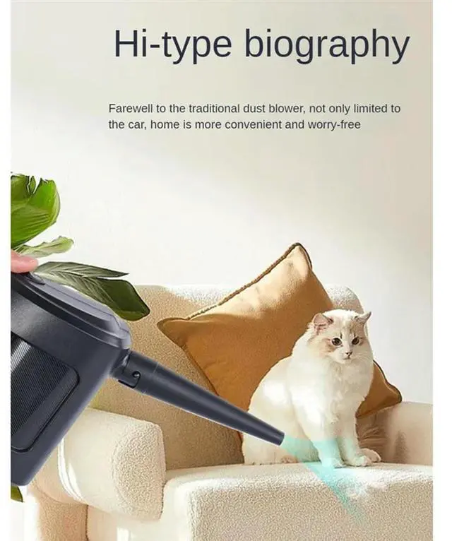 Alt view image 3 of 4 - Handheld Vacuum Cleaner Portable High Power Vacuum Cleaner Car Home Dual Purpose Wired Dust Catcher Pet Hair-N33R