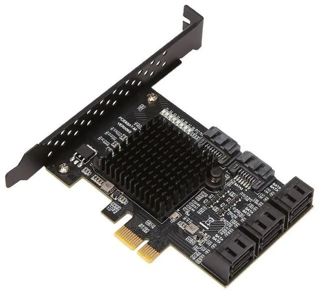 Alt view image 3 of 4 - PCIE SATA Card 8 Port, 6Gbps SATA 3.0 Pcie Card, Pcie To SATA Controller Expansion Card, Upport 8 SATA 3.0 Devices-N33R