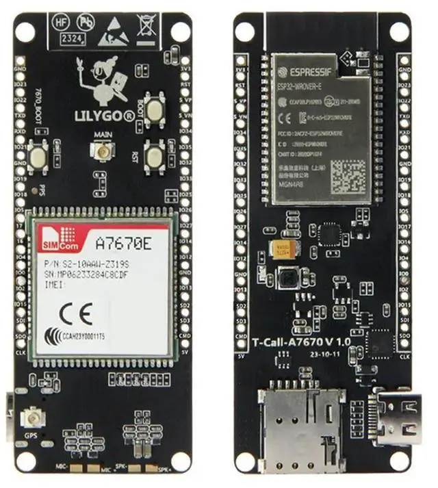 Alt view image 2 of 4 - LILYGO T-Call A7670 4G 2G ESP32 Development Board A7670E LTE GSM Network ESP32-WROVER-E Wifi Bluetooth Wireless Module-N33R