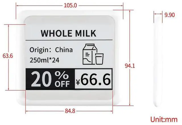 Alt view image 3 of 4 - Waveshare 4.2 Inch Wireless NFC-Powered Epaper Eink E Paper E-Ink Display Screen Module For Mobile Android APP, No -N33R