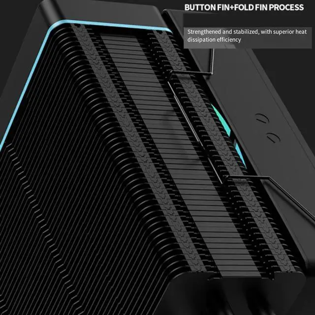Alt view image 2 of 4 - CPU Cooler With 4 Heat Pipes Professional Digital Display Radiator-TDP 250W4PIN CPU Air Cooler For LGA1700 AM4 AM5 B