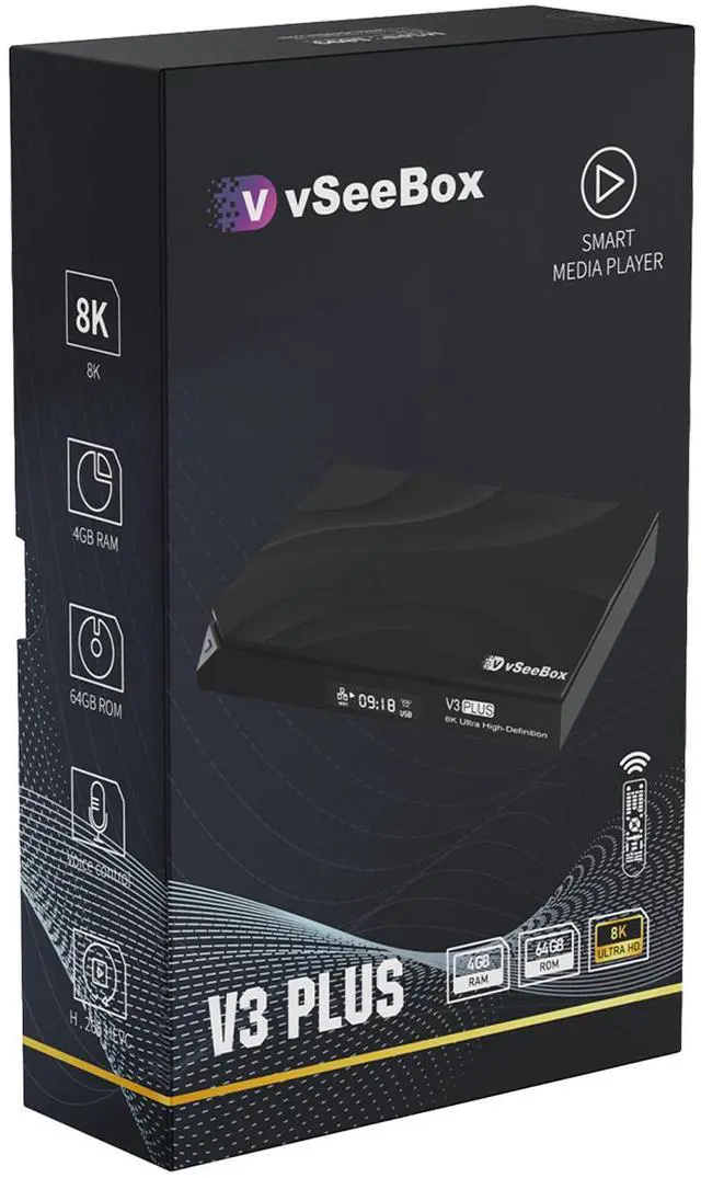 Alt view image 3 of 6 - vSeeBox V3 Plus New Box 4GB+64GB 8K HD Officially Authorized
