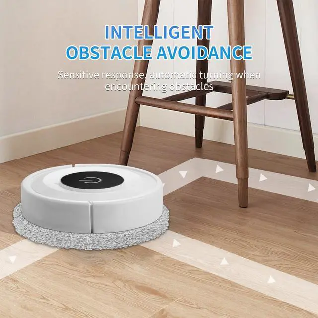 Alt view image 7 of 7 - Robot mop, 2-in-1 Robot for Mopping and Sweeping, Advanced Obstacle Avoidance Technology, Ultra-Thin Design Robot mop, Suitable for pet Hair, Hard Floors, and Carpets