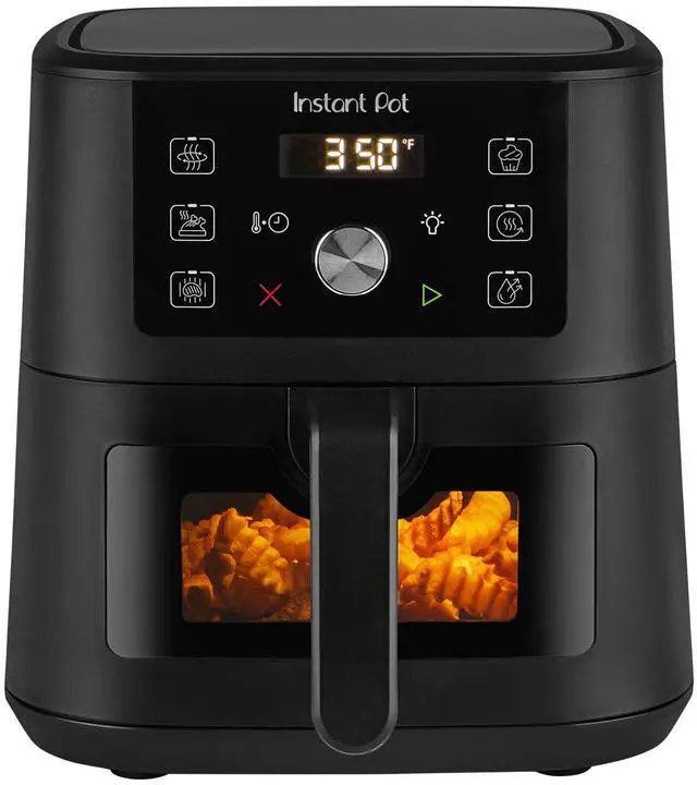 Main image of 4Qt VORTEX 6-in-1 Mini Air Fryer, Custom Program Options, Air Fry, Broil, Roast, Dehydrate, Bake, Reheat, Black, 4 Quarts