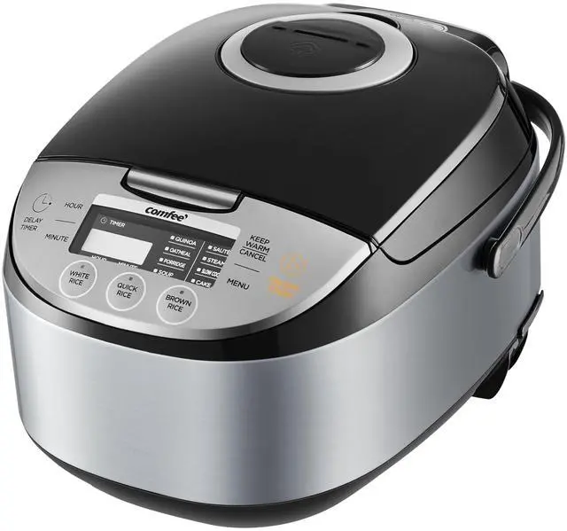 Main image of Rice Cooker 12 Cups Cooked/6 Cups Uncooked, Portable Non-Stick Japanese Rice Maker with Fuzzy Logic Technology, 24-Hour Timer Delay, 11 Presets, Steamer, Fast Grain Cooker, Black