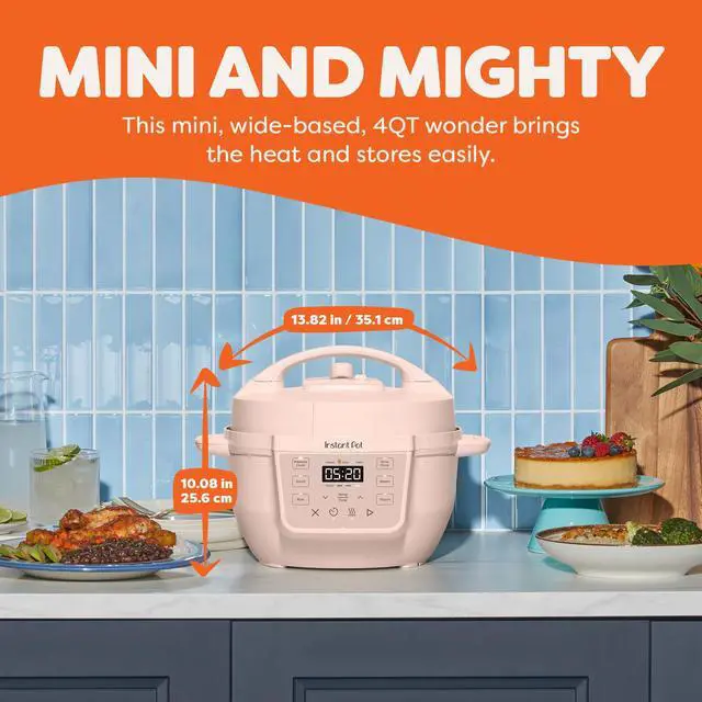 Alt view image 2 of 7 - 4QT RIO Mini 7-in-1 Multi-Cooker, Pressure Cooker, Slow cook, Sauté, Steam, Rice Maker, Yogurt, & Warmer, Rosewater, 4 Quarts