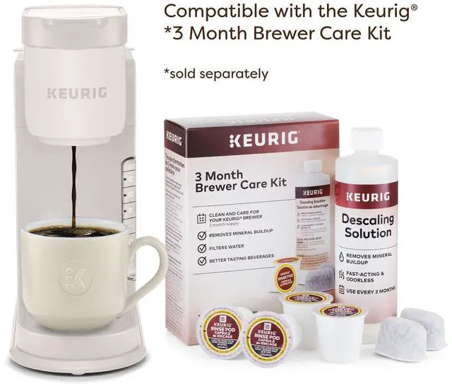 Alt view image 7 of 7 - K-Express Single Serve K-Cup Pod Coffee Maker, 3 Brew Sizes, Strong Button Feature, 42oz Removable Reservoir, Warm Stone