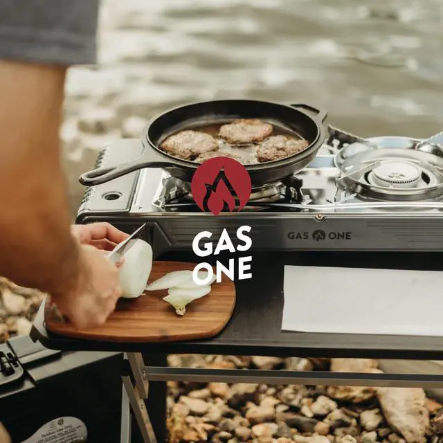Alt view image 3 of 6 - 2-Burner Portable Camp Stove - High Output 15,300 BTU - With Durable Carrying Case, Automatic Ignition, Safety Features, Perfect for Camping, Hiking, Tailgating, and Emergency Preparedness