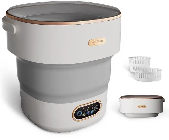 Main image of Mini Laundry Machine 16L  Foldable Portable Laundry Machine and Spinner for Baby Clothes, Underwear, Socks; Ideal for Travel, Dorms, Camping